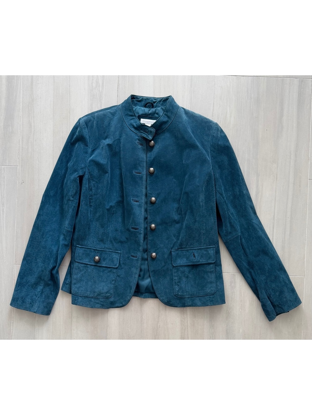 Charter Club Teal Leather Jacket